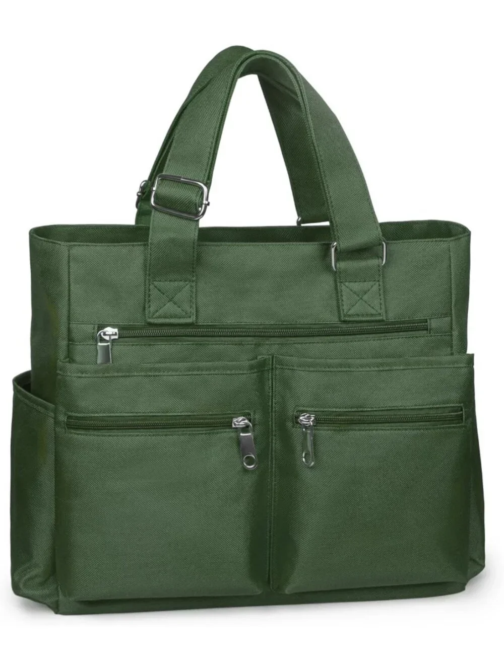 Waterproof Canvas Tote Bag | Multi-Pocket Shoulder Bag for Work & Travel